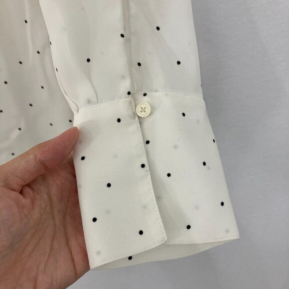 Elegant White Polka Dot Blouse - Picture 7 of 10